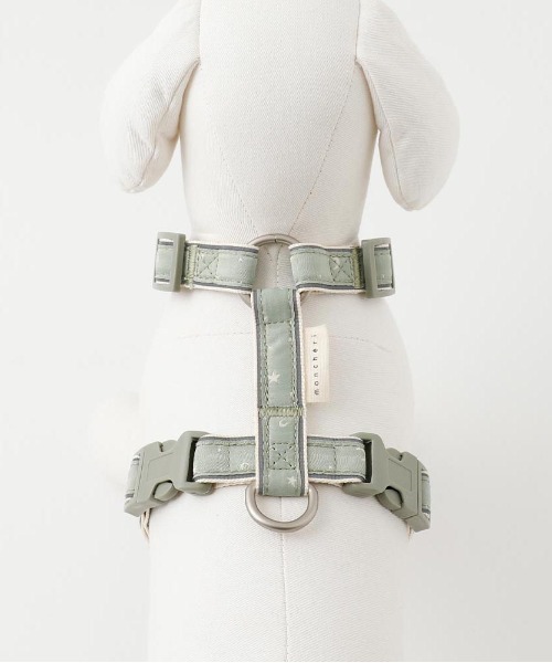 moncheri(モンシェリ)の「反射ほし柄ハーネス / 犬服 / ドッグウェア(リード/ハーネス/首輪・レディース・グリーン/アイボリー・M/S)」の19枚目の写真