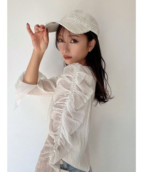 RESEXXY（リゼクシー）の「ポイントオープンブラウス（シャツ/ブラウス・レディース・ミント/その他1/アイボリー/ブラック・FREE）」の11枚目の写真