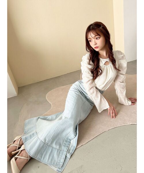 RESEXXY（リゼクシー）の「ポイントオープンブラウス（シャツ/ブラウス・レディース・ミント/その他1/アイボリー/ブラック・FREE）」の18枚目の写真