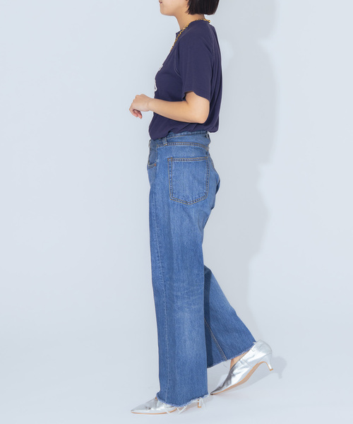 新品 BONUM ボナム リボンデニムパンツ ブルー Bonum - 新品 BONUM ボナム リボンデニムパンツ ブルーの通販 by