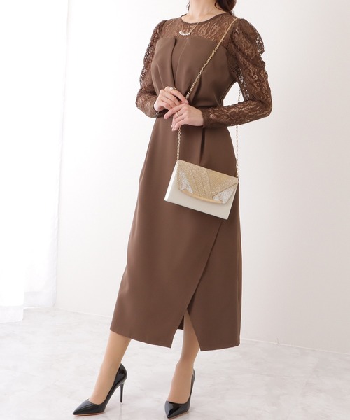 Lace Ladies（レースレディース）の「メタリックバー付き スクエア タック クラッチ バッグ（クラッチバッグ・レディース・ブラック/ゴールド/シルバー・FREE）」の6枚目の写真