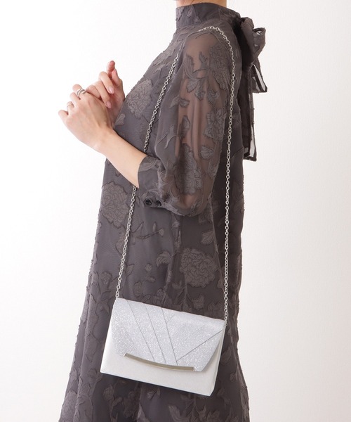 Lace Ladies（レースレディース）の「メタリックバー付き スクエア タック クラッチ バッグ（クラッチバッグ・レディース・ブラック/ゴールド/シルバー・FREE）」の12枚目の写真