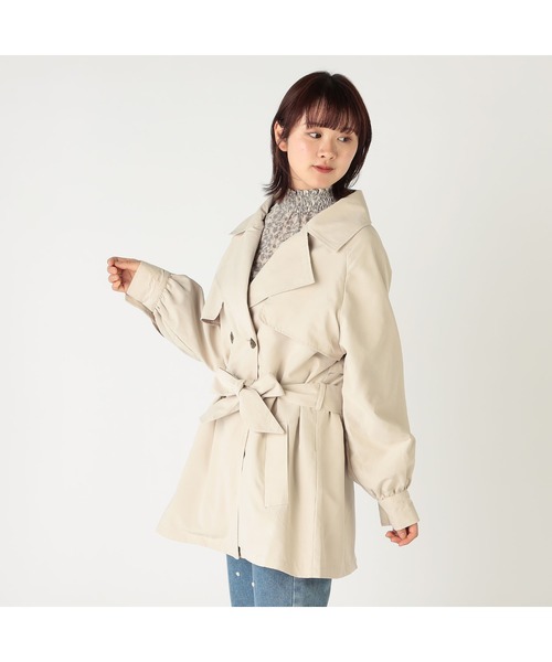 CECIL McBEE（セシルマクビー）の「ピーチトレンチコート（トレンチコート・レディース・グレイッシュベージュ/ベージュ・LARGE/MEDIUM）」の5枚目の写真