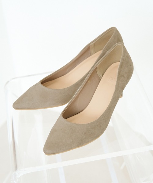 ROPE' PICNIC(ロペピクニック)の「リサイクルフェイクスエードプレーンパンプス(パンプス・レディース・ピンク系その他2/ブラック/ベージュ・24.0cm/23.0cm/23.5cm/24.5cm)」の1枚目の写真