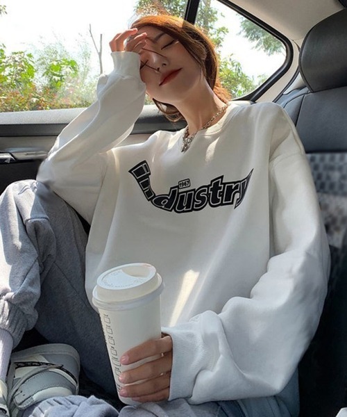 Miniministore(ミニミニストア)の「裏起毛スウェット トレーナー レディース(スウェット・レディース・ホワイト/ブラック・FREE)」の3枚目の写真