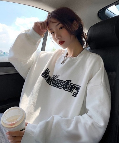 Miniministore(ミニミニストア)の「裏起毛スウェット トレーナー レディース(スウェット・レディース・ホワイト/ブラック・FREE)」の4枚目の写真