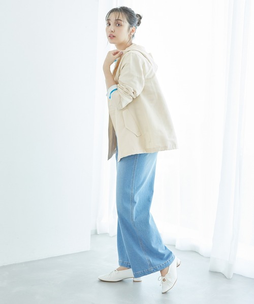 ROPE' PICNIC（ロペピクニック）の「撥水・花粉ガードマウンテンパーカー（マウンテンパーカー・レディース・チャコールグレー/ベージュ/オフホワイト/カーキ・38/40）」の5枚目の写真