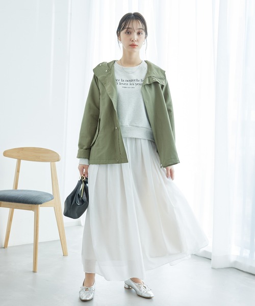 ROPE' PICNIC（ロペピクニック）の「撥水・花粉ガードマウンテンパーカー（マウンテンパーカー・レディース・チャコールグレー/ベージュ/オフホワイト/カーキ・38/40）」の13枚目の写真