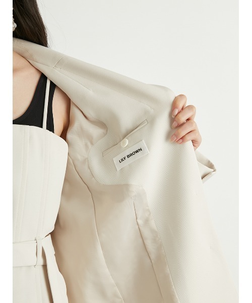 LILY BROWN（リリーブラウン）の「オーバーサイズジャケット（その他アウター・レディース・ダークネイビー/オレンジ/オフホワイト・FREE）」の7枚目の写真