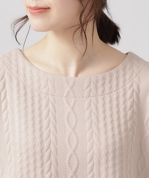 SHOO・LA・RUE（シューラルー）の「◆【体型カバー】Aライン フェイクレイヤード トップス（Tシャツ/カットソー・レディース・ライトベージュ/グレー/ブルー系その他・02/03/04）」の12枚目の写真