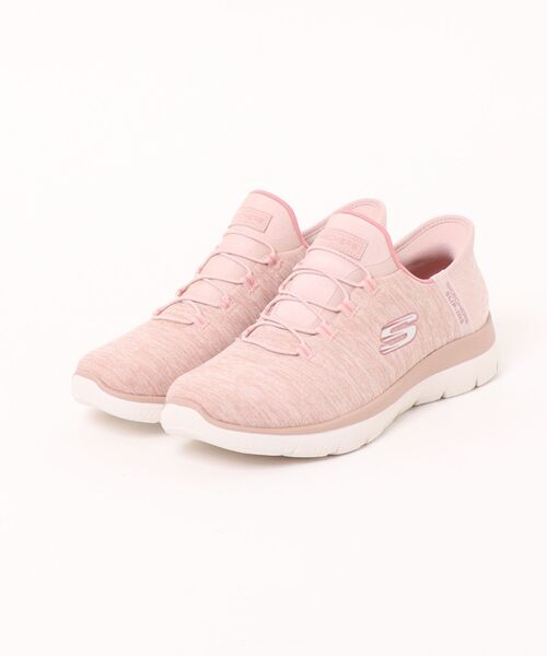 SKECHERS（スケッチャーズ）の「【SKECHERS】スケッチャーズ SLIP-INS：SUMMITS-DUZZLING HAZE（スリップインズ：サミッツ- ダズリング ヘイズ）149937W バンジーレーススニーカー ワイドフィット（スニーカー・レディース・ブラック系/グレー系/ネイビー系/ブラック×ホワイト/ピンク系その他/ブラック×ブルー・23.5cm/24.5cm/23.0cm/24.0cm/25.0cm/22.5cm/25.5cm）」の6枚目の写真