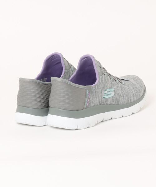 SKECHERS（スケッチャーズ）の「【SKECHERS】スケッチャーズ SLIP-INS：SUMMITS-DUZZLING HAZE（スリップインズ：サミッツ- ダズリング ヘイズ）149937W バンジーレーススニーカー ワイドフィット（スニーカー・レディース・ブラック系/グレー系/ネイビー系/ブラック×ホワイト/ピンク系その他/ブラック×ブルー・23.5cm/24.5cm/23.0cm/24.0cm/25.0cm/22.5cm/25.5cm）」の8枚目の写真