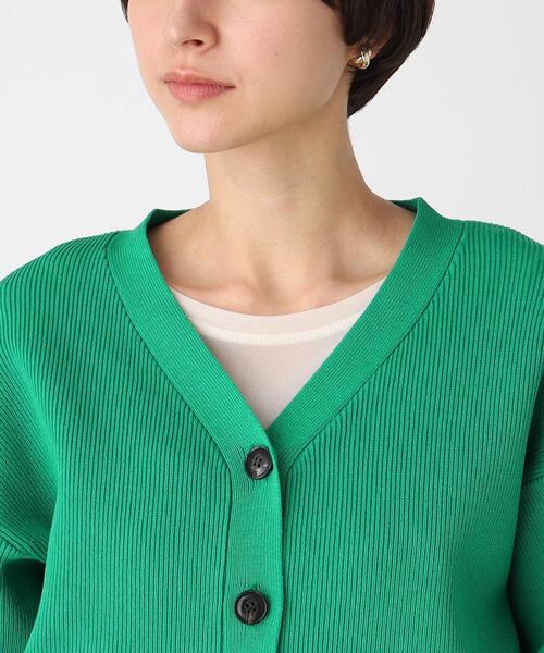 THE SHOP TK （ザ ショップ ティーケー ）の「◆Vネックショートカーデ【洗濯機OK】（カーディガン/ボレロ・レディース・アイボリー/グリーン/ネイビー・12/13）」の17枚目の写真