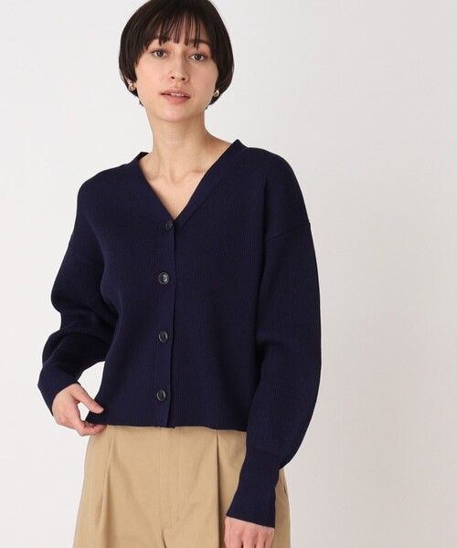 THE SHOP TK （ザ ショップ ティーケー ）の「◆Vネックショートカーデ【洗濯機OK】（カーディガン/ボレロ・レディース・アイボリー/グリーン/ネイビー・12/13）」の19枚目の写真