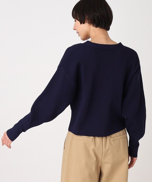 THE SHOP TK （ザ ショップ ティーケー ）の「◆Vネックショートカーデ【洗濯機OK】（カーディガン/ボレロ・レディース・アイボリー/グリーン/ネイビー・12/13）」の20枚目の写真