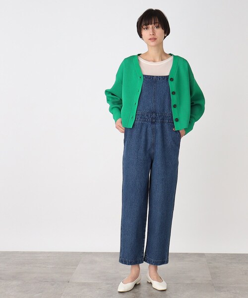 THE SHOP TK （ザ ショップ ティーケー ）の「◆Vネックショートカーデ【洗濯機OK】（カーディガン/ボレロ・レディース・アイボリー/グリーン/ネイビー・12/13）」の7枚目の写真