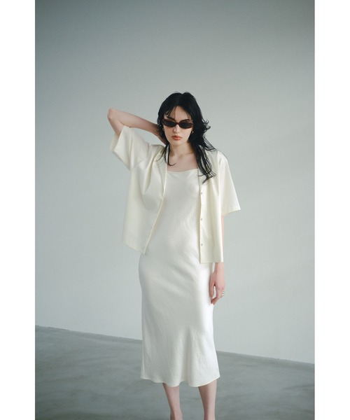 ENCIRCLE（エンサークル）の「【ENCIRCLE/エンサークル】Fancy s/s shirt/ファンシーショートスリーブシャツ（ブラウス）（シャツ/ブラウス・レディース・オフホワイト/スモークピンク/ブラック・FREE）」の2枚目の写真