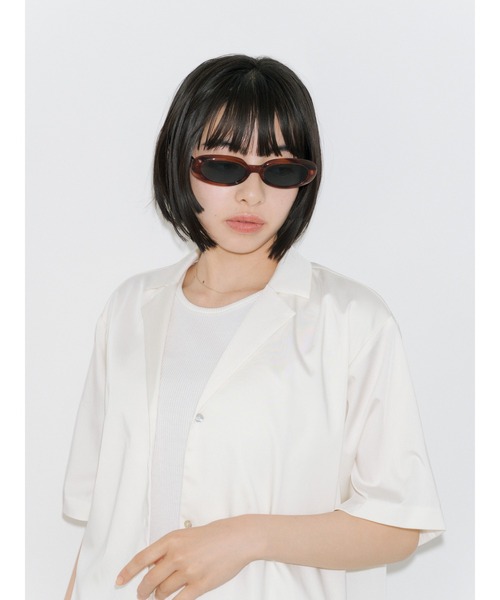 ENCIRCLE（エンサークル）の「【ENCIRCLE/エンサークル】Fancy s/s shirt/ファンシーショートスリーブシャツ（ブラウス）（シャツ/ブラウス・レディース・オフホワイト/スモークピンク/ブラック・FREE）」の6枚目の写真