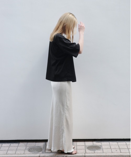 ENCIRCLE（エンサークル）の「【ENCIRCLE/エンサークル】Fancy s/s shirt/ファンシーショートスリーブシャツ（ブラウス）（シャツ/ブラウス・レディース・オフホワイト/スモークピンク/ブラック・FREE）」の21枚目の写真