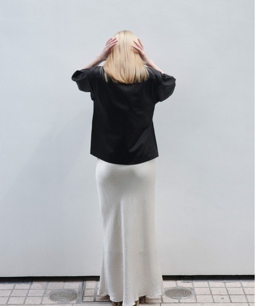 ENCIRCLE（エンサークル）の「【ENCIRCLE/エンサークル】Fancy s/s shirt/ファンシーショートスリーブシャツ（ブラウス）（シャツ/ブラウス・レディース・オフホワイト/スモークピンク/ブラック・FREE）」の22枚目の写真