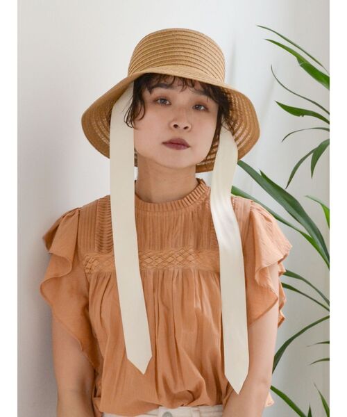 Ungrid(アングリッド)の「リボン付き雑材ハット(ハット・レディース・ブラック/ベージュ・FREE)」の10枚目の写真