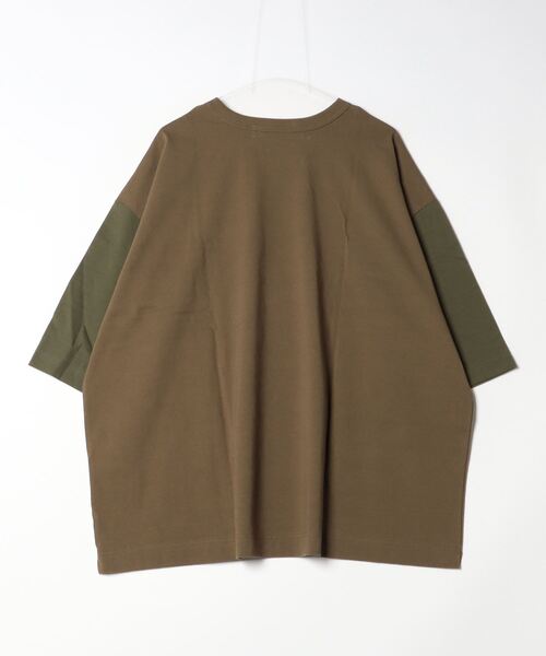 INSCRIRE（アンスクリア）の「INSCRIRE / アンスクリア：Crew Oversized Tee：I23SS-CUT21[STD]（Tシャツ/カットソー・メンズ・ホワイト/カーキ・44/46）」の3枚目の写真