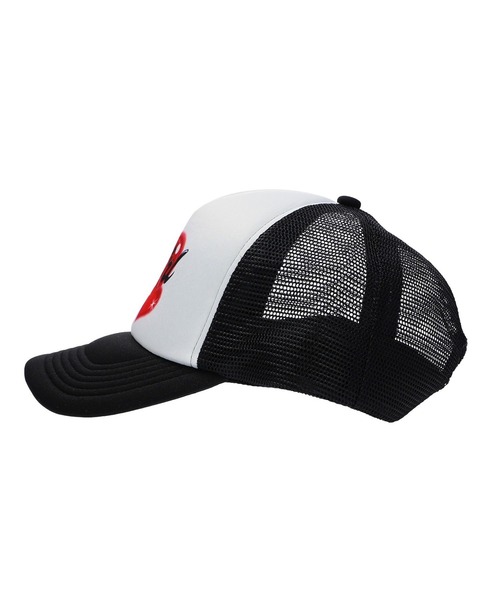 X-girl(エックスガール)の「HEART AIRBRUSH TRUCKER CAP(キャップ・レディース・ブルー/ブラック・ONE SIZE)」の12枚目の写真