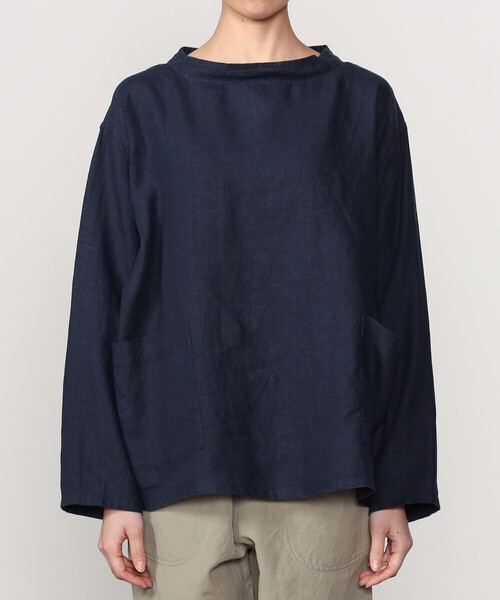 リネンボーダーマリンスモックシャツ 【公式通販】