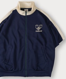 【VISION STREET WEAR/ヴィジョンストリートウェア】ハート＆ブランドロゴ ポンチ ワンポイント トラックジャケット/ラインジャージ