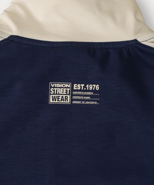 VISION STREET WEAR(ヴィジョンストリートウェア)の「【VISION STREET WEAR/ヴィジョンストリートウェア】ハート&ブランドロゴ ポンチ ワンポイント トラックジャケット/ラインジャージ(ジャージ・メンズ・ネイビー/グレー/オフホワイト/ブラック・M/L/XL)」の17枚目の写真