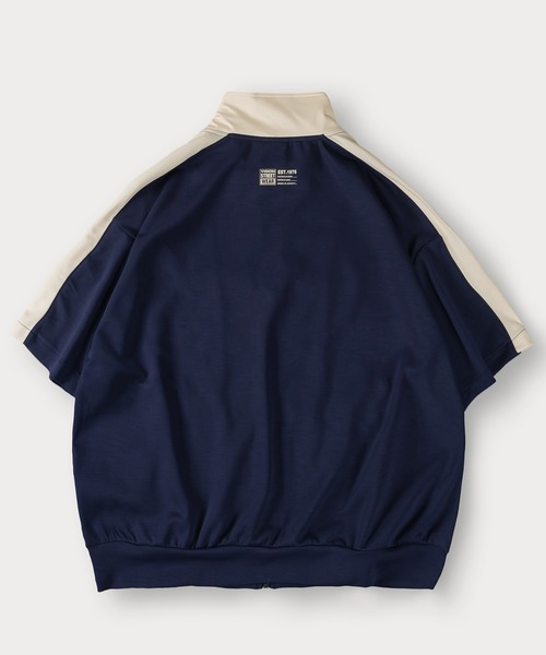VISION STREET WEAR(ヴィジョンストリートウェア)の「【VISION STREET WEAR/ヴィジョンストリートウェア】ハート&ブランドロゴ ポンチ ワンポイント トラックジャケット/ラインジャージ(ジャージ・メンズ・ネイビー/グレー/オフホワイト/ブラック・M/L/XL)」の11枚目の写真
