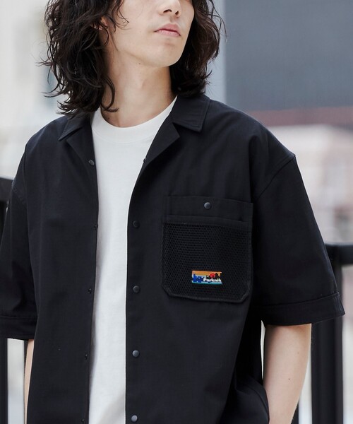 coen(コーエン)の「<Parknik>オープンカラーシャツ(シャツ/ブラウス・メンズ・パープル/ベージュ/ブラック・M/XL/L)」の1枚目の写真