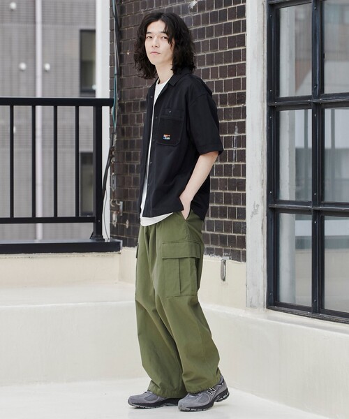 coen(コーエン)の「<Parknik>オープンカラーシャツ(シャツ/ブラウス・メンズ・パープル/ベージュ/ブラック・M/XL/L)」の6枚目の写真