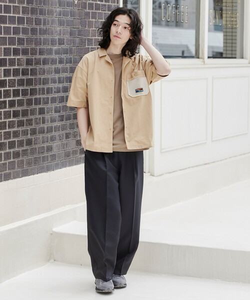 coen(コーエン)の「<Parknik>オープンカラーシャツ(シャツ/ブラウス・メンズ・パープル/ベージュ/ブラック・M/XL/L)」の13枚目の写真