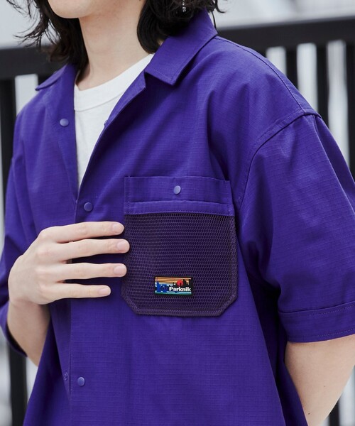 coen(コーエン)の「<Parknik>オープンカラーシャツ(シャツ/ブラウス・メンズ・パープル/ベージュ/ブラック・M/XL/L)」の19枚目の写真