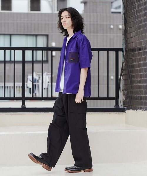 coen(コーエン)の「<Parknik>オープンカラーシャツ(シャツ/ブラウス・メンズ・パープル/ベージュ/ブラック・M/XL/L)」の20枚目の写真
