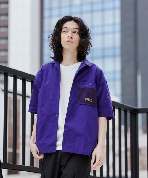 coen(コーエン)の「<Parknik>オープンカラーシャツ(シャツ/ブラウス・メンズ・パープル/ベージュ/ブラック・M/XL/L)」の21枚目の写真