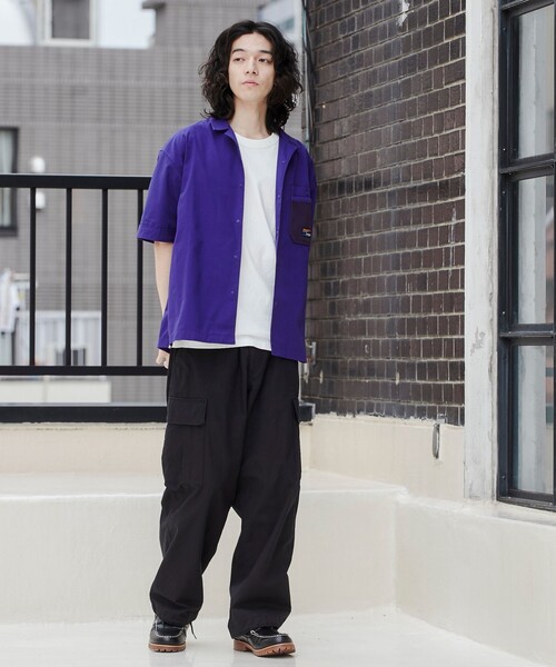coen(コーエン)の「<Parknik>オープンカラーシャツ(シャツ/ブラウス・メンズ・パープル/ベージュ/ブラック・M/XL/L)」の22枚目の写真