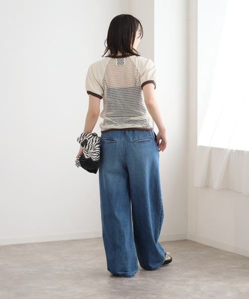 INSCRIRE アンスクリア　メッシュ　Tシャツ　ブラウン　38. INSCRIRE アンスクリア メッシュ Tシャツ ブラウン 38 - メルカリ