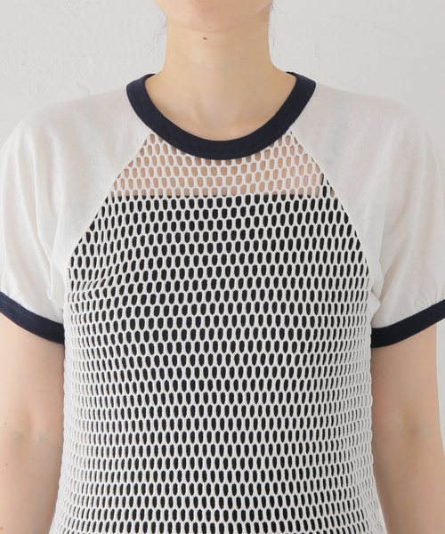 トップス INSCRIRE Mesh Raglan Tee INSCRIRE(アンスクリア)の「【INSCRIRE /アンスクリア】Mesh