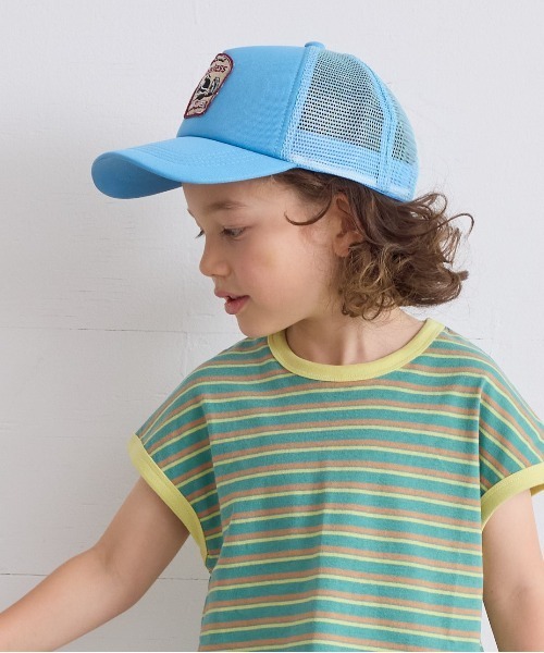 BIG FIELD（ビッグフィールド）の「ワッペンメッシュキャップ（kids/S～M）（キャップ・キッズ・ベージュ/ブルー/ブラック/グリーン/レッド・52/56）」の4枚目の写真