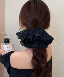 leune | シアービッグフリルシュシュ(シュシュ)