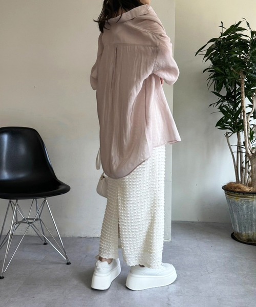one after another NICE CLAUP(ワンアフターアナザーナイスクラップ)の「しぼしぼタイトスカート(スカート・レディース・アイボリー/ブラック/ピンク・FREE)」の10枚目の写真