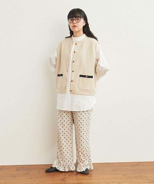 AMBIDEX（アンビデックス）の「バイカラーベスト（ベスト・レディース・ネイビー/キナリ・FREE）」の13枚目の写真