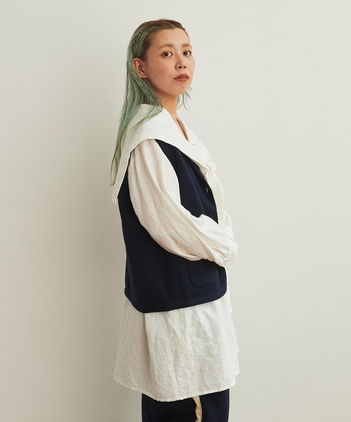 AMBIDEX（アンビデックス）の「バイカラーベスト（ベスト・レディース・ネイビー/キナリ・FREE）」の18枚目の写真