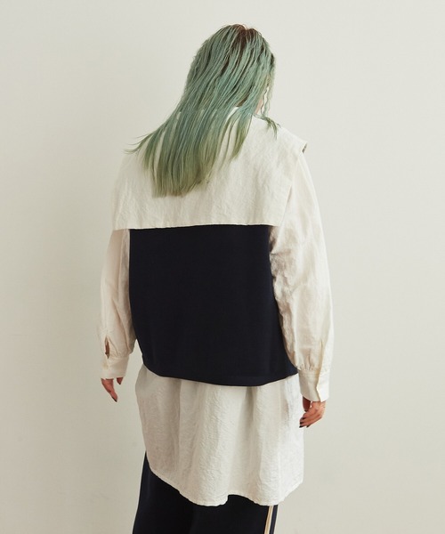 AMBIDEX（アンビデックス）の「バイカラーベスト（ベスト・レディース・ネイビー/キナリ・FREE）」の19枚目の写真