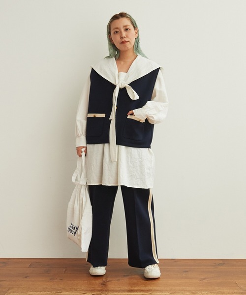 AMBIDEX（アンビデックス）の「バイカラーベスト（ベスト・レディース・ネイビー/キナリ・FREE）」の22枚目の写真