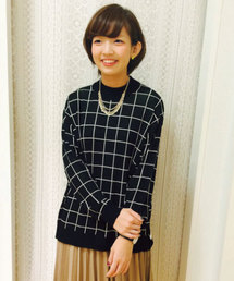 earth music&ecology | 【ハイハイハイネック】ドロップショルダーウィンドペンハイネックニット(ニット/セーター)