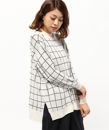 earth music&ecology | 【ハイハイハイネック】ドロップショルダーウィンドペンハイネックニット(ニット/セーター)