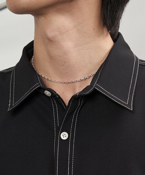 PUBLUX（パブリュクス）の「PUBLUX/パブリュクス レギュラーカラービッグステッチシャツ(限定展開)（シャツ/ブラウス・メンズ・ナチュラル/ブラック・SMALL/MEDIUM/LARGE）」の17枚目の写真